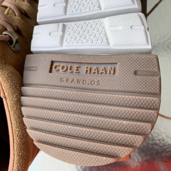 New Cole Haan Grand OS beige suede lace up ankle boots US size 9.5M - Picture 6 of 7